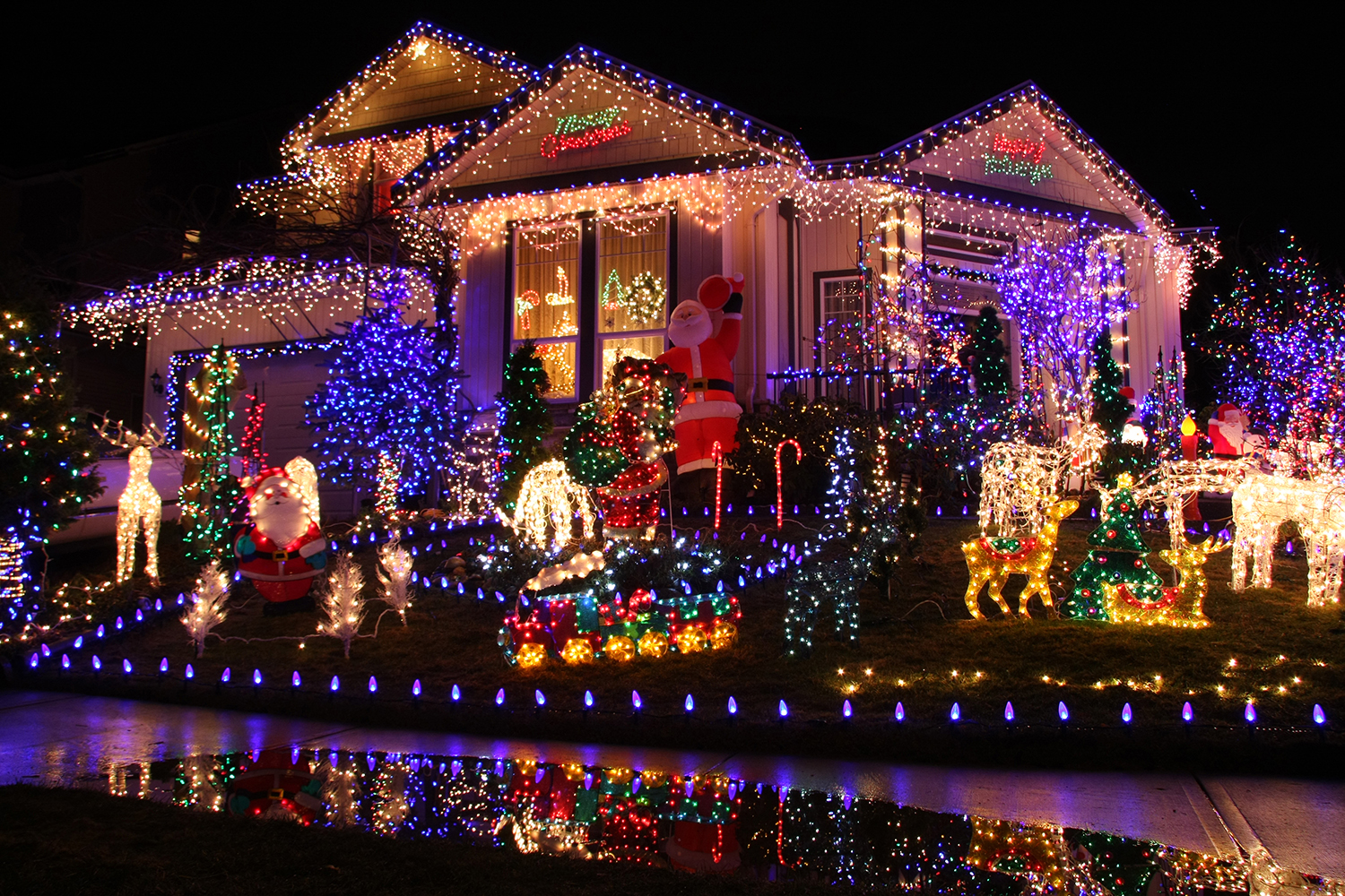 Haus dekorieren Weihnachten
