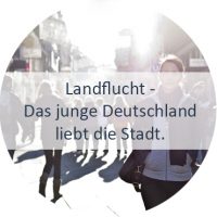 Landflucht, junge Menschen, Stadt gegen Lanf, Düsseldorf